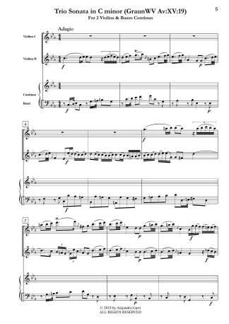 Trio Sonata in C minor, (GraunWV Av:XV:19)