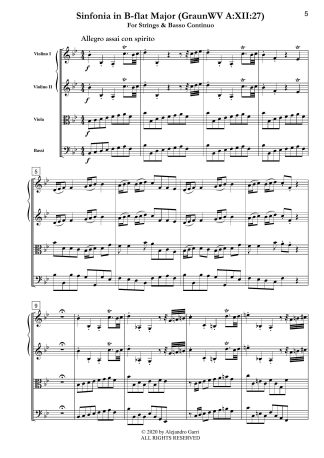 Sinfonia in B-flat Major (GraunWV A:XII:27)