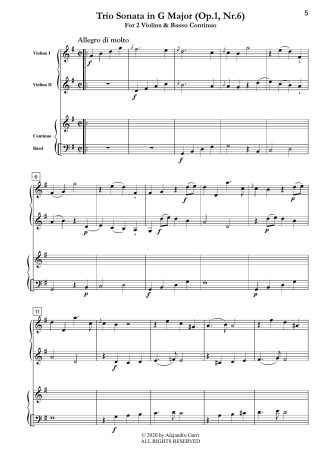 Trio Sonata in B-flat Major (Op.1 Nr.6)