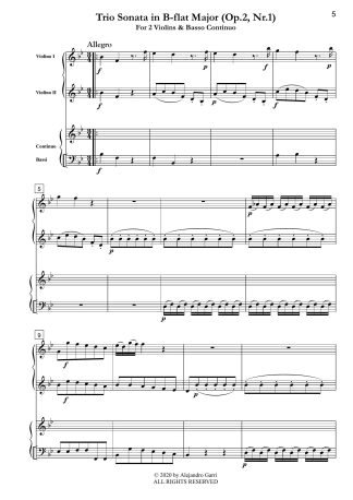Trio Sonata in B-flat Major (Op.2, Nr.1)