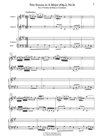 Trio Sonata in A Major (Op.2, Nr.3)