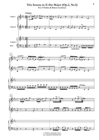 Trio Sonata in E-flat Major (Op.2, Nr.5)