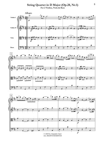 String Quartet in D Major (Op.28, Nr.1)