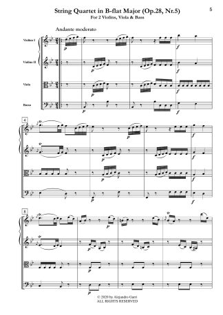 String Quartet in B-flat Major (Op.28, Nr.5)