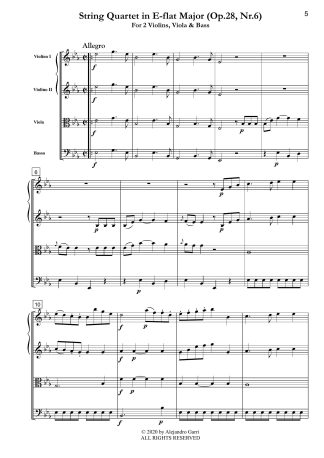 String Quartet in E-flat Major (Op.28, Nr.6)