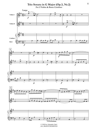 Trio Sonata in G Major (Op.3, Nr.2)