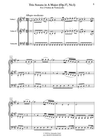 Trio Sonata in A Major (Op.17, Nr.1)