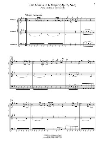 Trio Sonata in G Major (Op.17, Nr.3)