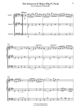 Trio Sonata in E Major (Op.17, Nr.6)