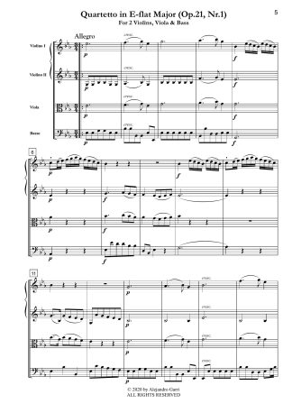 Quartetto in E-flat Major (Op.21, Nr.1)