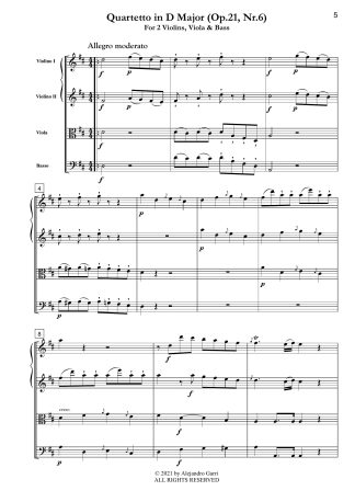 Quartetto in D Major (Op.21, Nr.6)