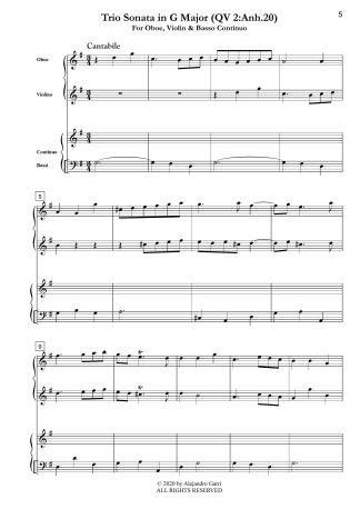 Trio Sonata in G Major (QV 2:Anh.20)