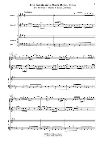 Trio Sonata in G Major (Op.3, Nr.3)