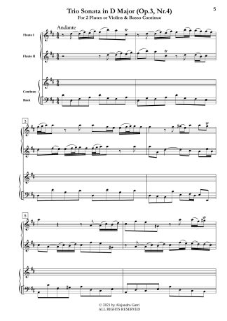 Trio Sonata in D Major (Op.3, Nr.4)