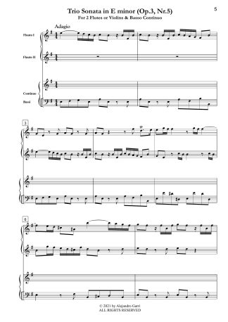 Trio Sonata in E minor (Op.3, Nr.5)