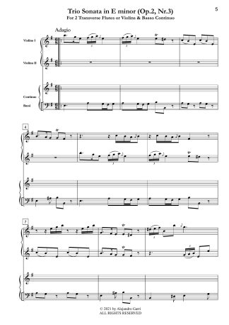 Trio Sonata in E minor (Op.2, N°3)