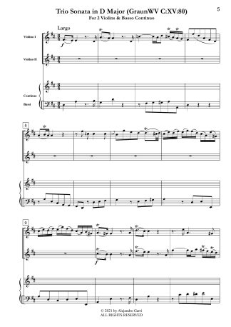 Trio Sonata in D Major (GraunWV C:XV:80)
