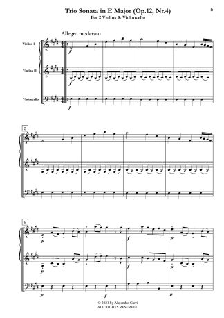 Trio Sonata in E Major (Op.12, Nr.4)