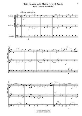 Trio Sonata in G Major (Op.12, Nr.5)