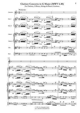 Clarinet Concerto in G Major (MWV 6.40)