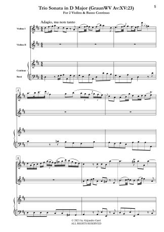 Trio Sonata in D Major (GraunWV Av:XV:23)