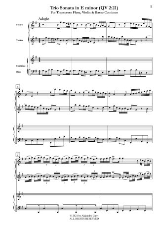 Trio Sonata in E minor (QV 2:21)