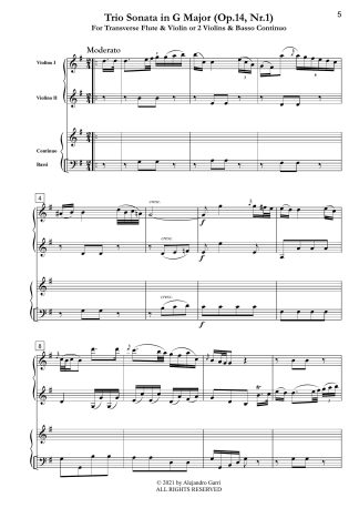 Trio Sonata in G Major (Op.14, Nr.1)