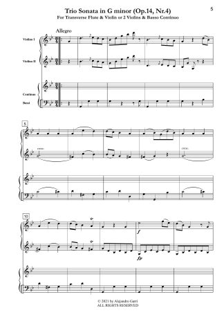 Trio Sonata in G minor (Op.14, Nr.4)