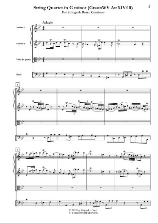 String Quartet in G minor (GraunWV Av:XIV:10)