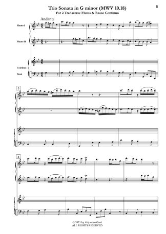 Trio Sonata in G minor (MWV 10.18)