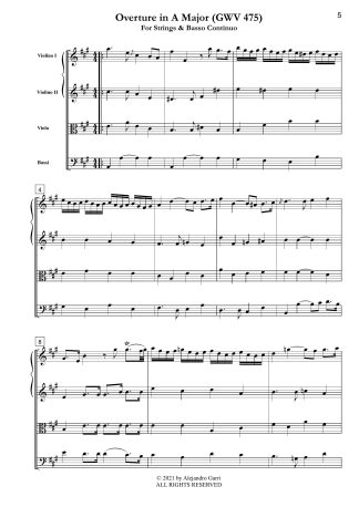 Overture in A Major (GWV 475)
