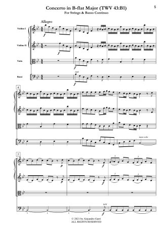 Concerto in B-flat Major(TWV 43:B1)