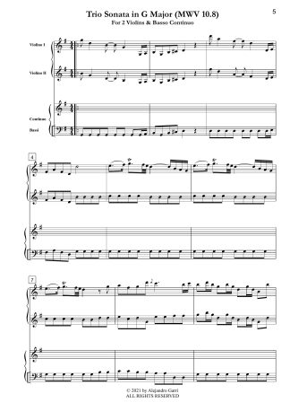 Trio Sonata in G Major (MWV 10.8)