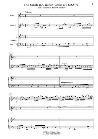 Trio Sonata in C minor (GraunWV C:XV:79)