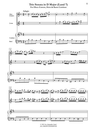 Trio Sonata in D Major (Lund 7)