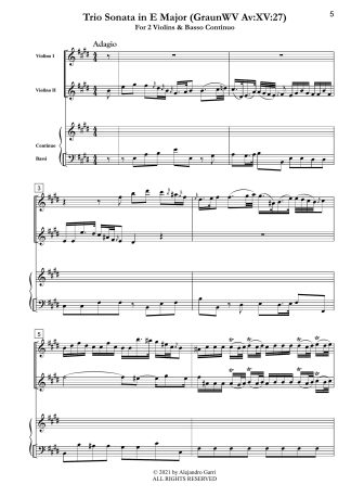 Trio Sonata in E Major (GraunWV Av:XV:27)