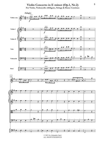 Violin Concerto in E minor (Op.1, Nr.2)