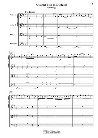 Six String Quartets, Quartet Nr.1 in D Major
