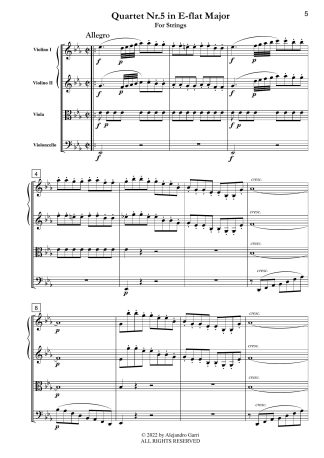 Six String Quartets, Quartet Nr.5 in E-flat Major