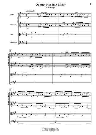 Six String Quartets, Quartet Nr.6 in A Major