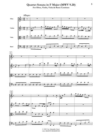 Quartet Sonata in F Major (MWV 9.20)