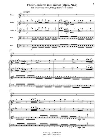 Flute Concerto in E minor (Op.6, Nr.2)