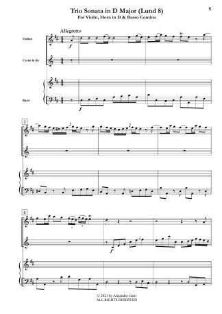 Trio Sonata in D Major (Lund 8)