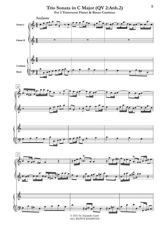Trio Sonata in C Major (QV 2:Anh.2)