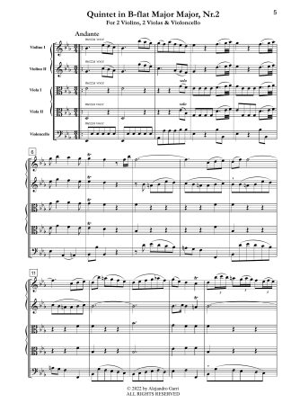 Six String Quintets (Quintet in E-flat Major, Nr.2)