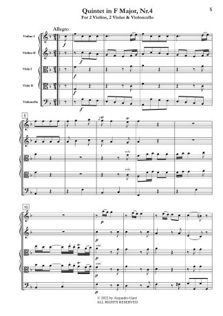 Six String Quintets (Quintet in F Major, Nr.4)