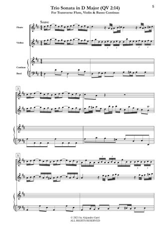 Trio Sonata in D Major (QV 2:14)