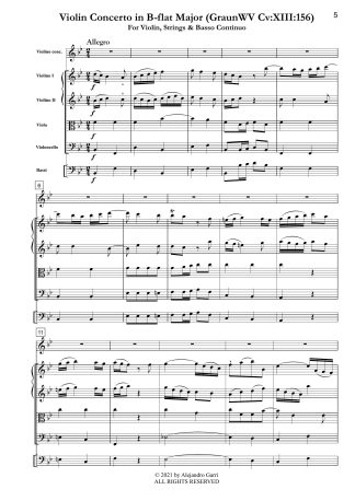 Violin Concerto in B-flat Major ( GraunWV Cv:XIII:156)