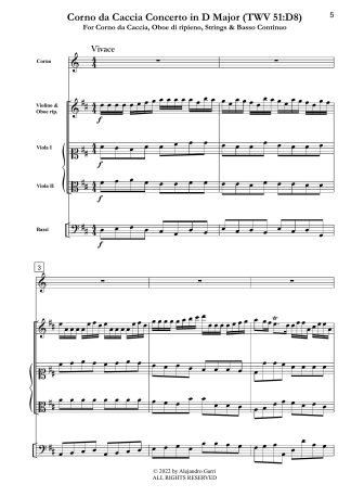 Corno da Caccia Concerto in D Major (TWV 51:D8)