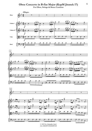 Oboe Concerto in B-flat Major (KapM Jiranek 17)